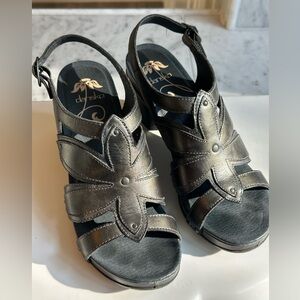 Dansko Women's Metallic Gray Sandals